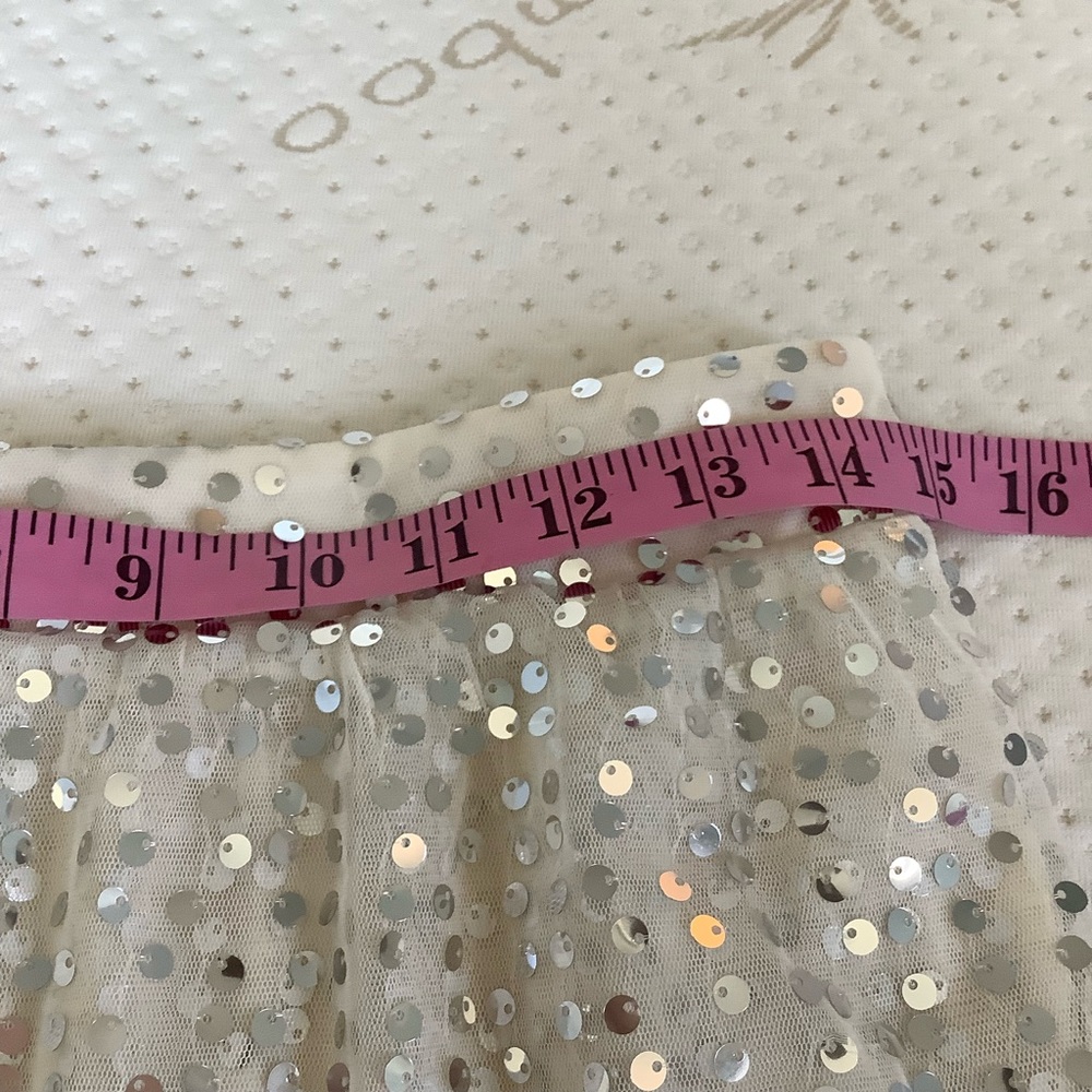 LC Lauren Conrad Sequined Mini Lined Toole Skirt Size M Side Zip - Picture 3 of 7